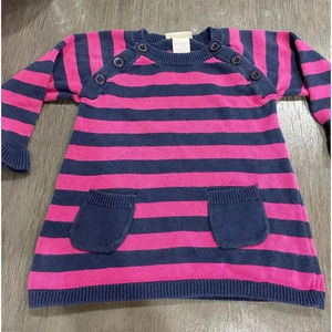 Girls Striped Sweater Dress top 18M Baby Long Sleeve